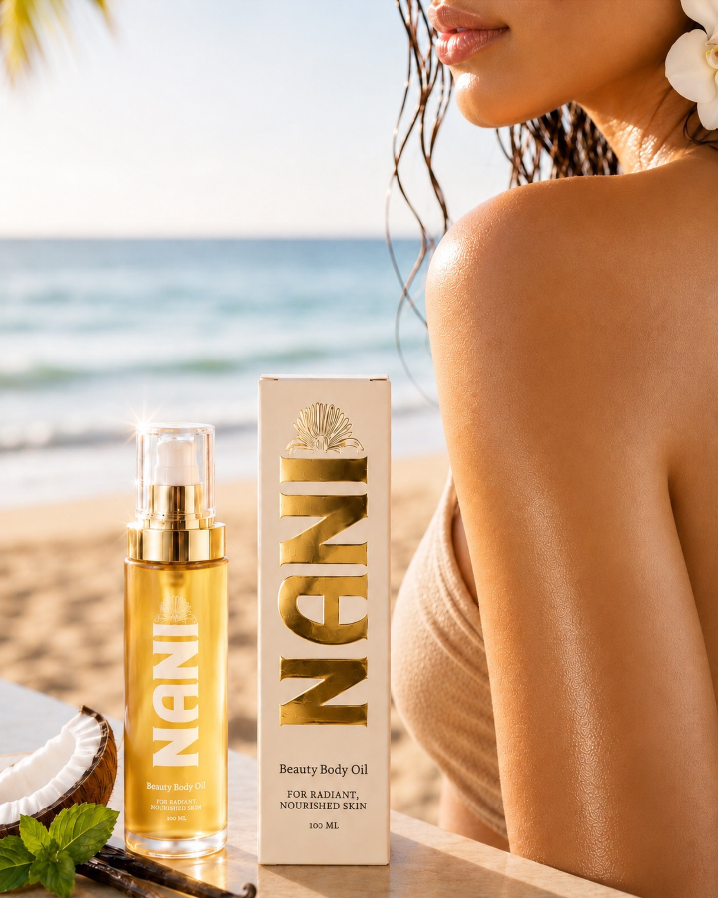 NANI Beauty Body Oil – Māmaki-Infused Tropical Body Oil | Featuring Kukui, Kamani, and Māmaki