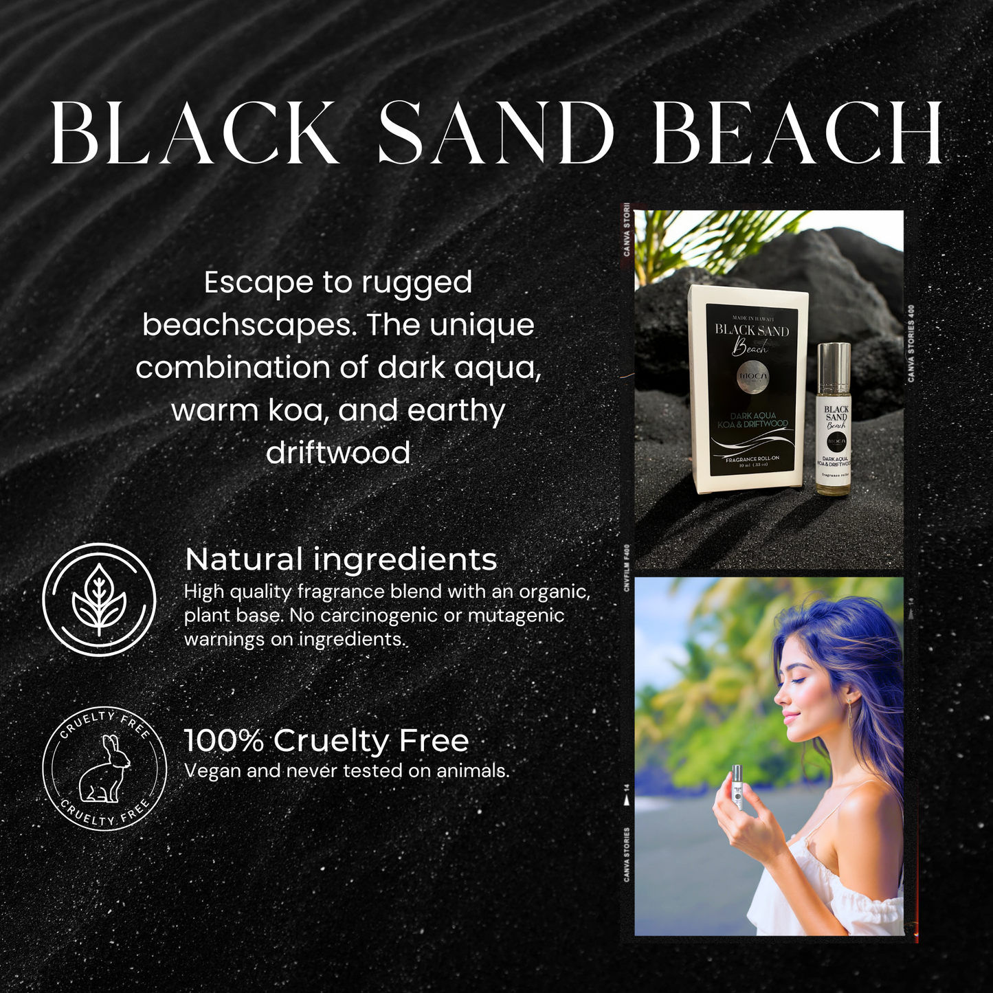 Black Sand Beach | Unisex Perfume Oil Roller