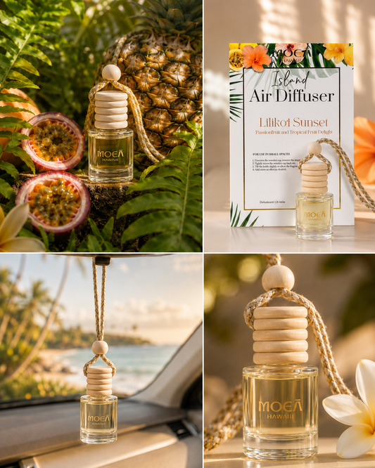 Lilikoʻi Sunset- Island Air Diffuser – Passion Fruit and Tropical Fruit Delight | Hawaiian Car Freshener