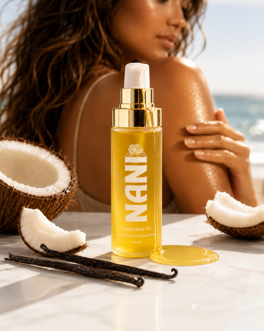 NANI Beauty Body Oil – Māmaki-Infused Tropical Body Oil | Featuring Kukui, Kamani, and Māmaki
