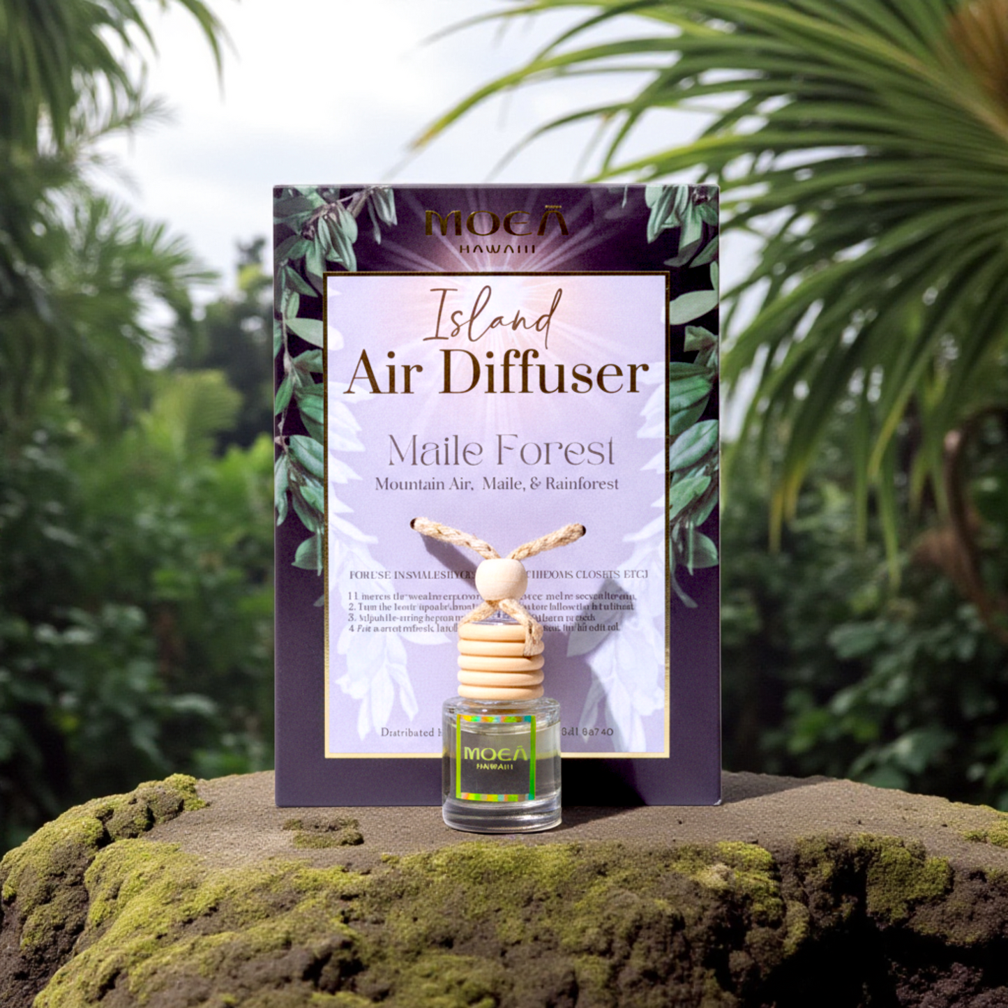 Maile Forest Island Air Diffuser – Green and Earthy Scent | Hawaiian Car Freshener (Copy)